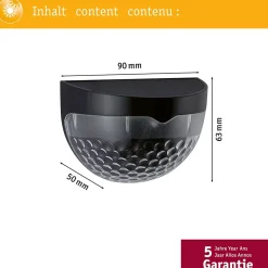 Solar Luminaire d'allée LED Mimmo IP44 6500K 18lm Noir