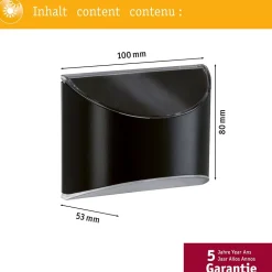 Solar Luminaire d'allée LED Elliot IP44 3000K 5lm Anthracite