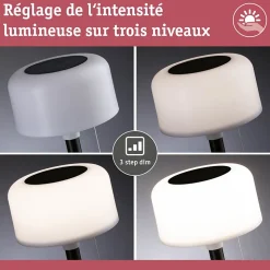 Solar Luminaire rechargeable Bartja IP44 gradable 2700K Noir