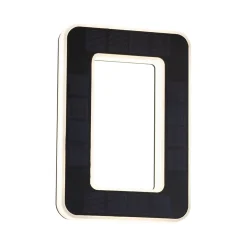 Solar Numéro de maison lumineux LED avec batterie interchangeable Numéro 0 IP44 3000K 6lm Noir