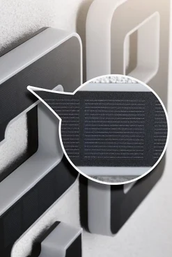 Solar Numéro de maison lumineux LED avec batterie interchangeable Numéro 0 IP44 3000K 6lm Noir