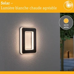 Solar Numéro de maison lumineux LED avec batterie interchangeable Numéro 0 IP44 3000K 6lm Noir