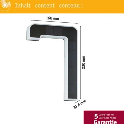 Solar Numéro de maison lumineux LED avec batterie interchangeable Numéro 7 IP44 3000K 6lm Noir