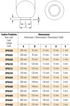 Sphère d'extérieur en PMMA, 300mm, E27, fumée