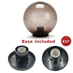 Sphère d'extérieur en PMMA, 400mm, E27, fumée