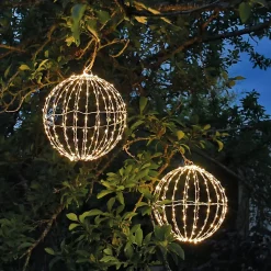 Sphère MircoLED pliable Gaia Ivoire - 180 microLED - Chromex