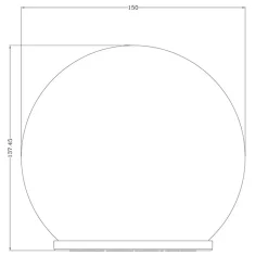 Sphère solaire effet verre brisé- Diamètre 15cm- 25 MicroLED blanche- 15 Lumens- Eclairage extérieur Jardin