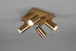 Spot 4 lampes GU10 max 35W laiton fumé orientable - Trio - Marley