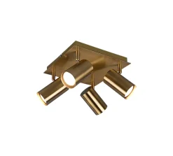 Spot 4 lampes GU10 max 35W laiton fumé orientable - Trio - Marley