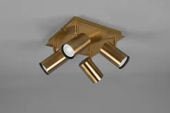 Spot 4 lampes GU10 max 35W laiton fumé orientable - Trio - Marley