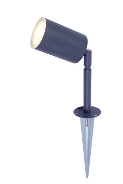 Spot à piquer Candiac LED intégrée 380lm IP44 GoodHome gris anthracite
