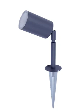 Spot à piquer Candiac LED intégrée 380lm IP44 GoodHome gris anthracite