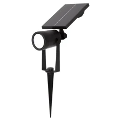 Spot à piquer extérieur solaire LED intégrée Adjuma noir 190lm 2,8W IP44 GoodHome