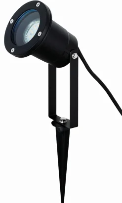 Spot à piquer LED GU10 Shelby 345lm IP54 noir GoodHome