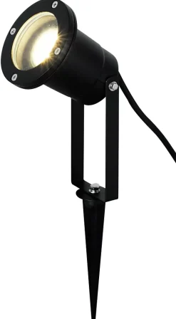 Spot à piquer LED GU10 Shelby 345lm IP54 noir GoodHome