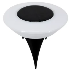 Spot à piquer solaire LED extérieur rond blanc 0,07 W 6 lm rechargeable IP44