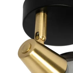 Spot Art déco doré avec verre fumé - Vidro