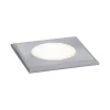 Spot carré encastrable d'extérieur solaire LED integrée acier gris IP67 2W 60lm 230V Paulmann