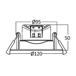 Spot COB LED encastrable rond blanc orientable 10W IP20 6500K