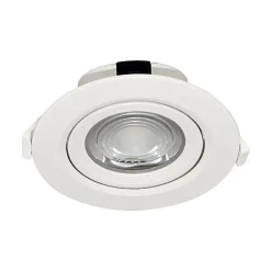 Spot COB LED encastrable rond blanc orientable 10W IP20 6500K