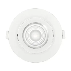 Spot COB LED encastrable rond blanc orientable 10W IP20 3000K