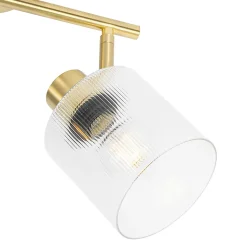 Spot de plafond doré avec verre 2 lumières orientable - Laura