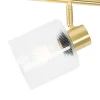 Spot de plafond doré avec verre 4 lumières orientables - Laura