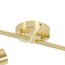 Spot de plafond doré avec verre 4 lumières orientables - Laura