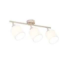 Spot de plafond en acier avec abat-jour blanc 3 lumières orientables - Hetta
