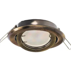 Spot de plafond encastrable orientable Daira Brass IP20, rond, laiton, EDO777302 EDO