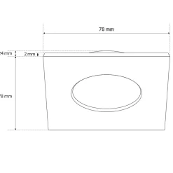 Spot de plafond encastrable Rami Brass IP20, carré, laiton, EDO777318 EDO