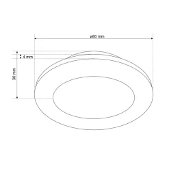 Spot de plafond encastrable Murid White IP20, rond, blanc, EDO777291 EDO