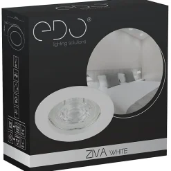 Spot de plafond encastrable Ziva White IP20, rond, blanc, EDO777307 EDO