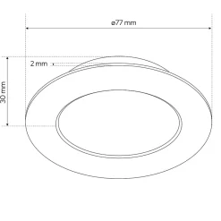 Spot de plafond encastrable Ziva White IP20, rond, blanc, EDO777307 EDO