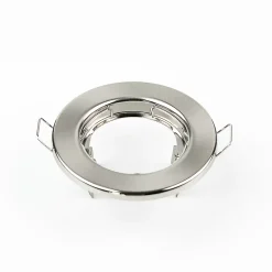 Spot de plafond encastrable Murid Nickel IP20, rond, nickel, EDO777294 EDO