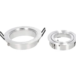 Spot de plafond encastrable Ceri 1 OV Silver IP20, rond, argenté, finition brossée, EDO777140 EDO