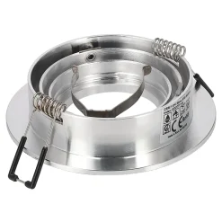 Spot de plafond encastrable Ceri 1 OV Silver IP20, rond, argenté, finition brossée, EDO777140 EDO