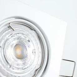 Spot de plafond encastrable orientable Viera White IP20, carré, blanc, EDO777303 EDO