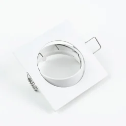 Spot de plafond encastrable orientable Paril White IP20, carré, blanc, EDO777319 EDO