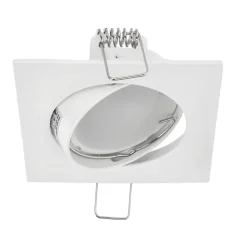Spot de plafond encastrable orientable Paril White IP20, carré, blanc, EDO777319 EDO