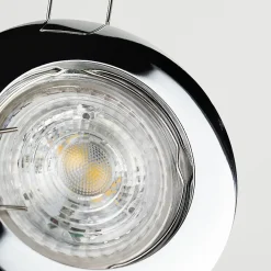 Spot de plafond encastrable Ziva Chrome IP20, rond, chromé, EDO777309 EDO