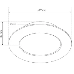 Spot de plafond encastrable Ziva Chrome IP20, rond, chromé, EDO777309 EDO
