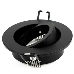 Spot de plafond encastrable Aktyn 1 Ov Black IP20, rond, noir, EDO777122 EDO