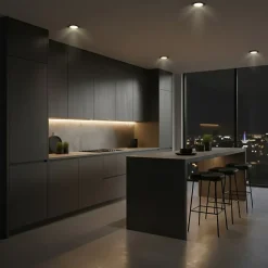 Spot de plafond encastrable Aktyn 1 Ov Black IP20, rond, noir, EDO777122 EDO