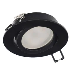 Spot de plafond encastrable Aktyn 1 Ov Black IP20, rond, noir, EDO777122 EDO