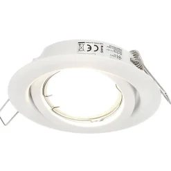 Spot de plafond encastrable orientable Daira White IP20, rond, blanc, EDO777298 EDO