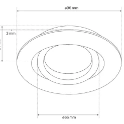 Spot de plafond encastrable orientable Daira White IP20, rond, blanc, EDO777298 EDO