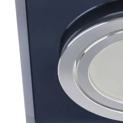 Spot de plafond encastrable Crystal R Black IP20, carré, verre, noir, EDO777405 EDO