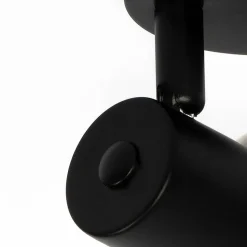 Spot de plafond intelligent noir avec verre fumé, Wi-Fi P45 inclus - Vidro