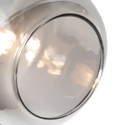 Spot de plafond noir avec or et verre fumé 3 lumières - Zuzanna